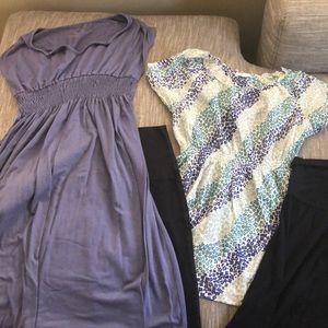 MATERNITY clothes: 2 shirts, 1 dress, 1 blouse